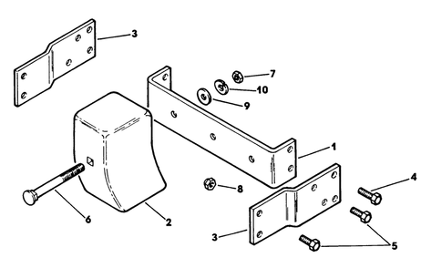 Weight Kit Diagram and Parts List for 62542C (H00000001-H99999999)(1989) Lawn Boy Lawn Tractor
